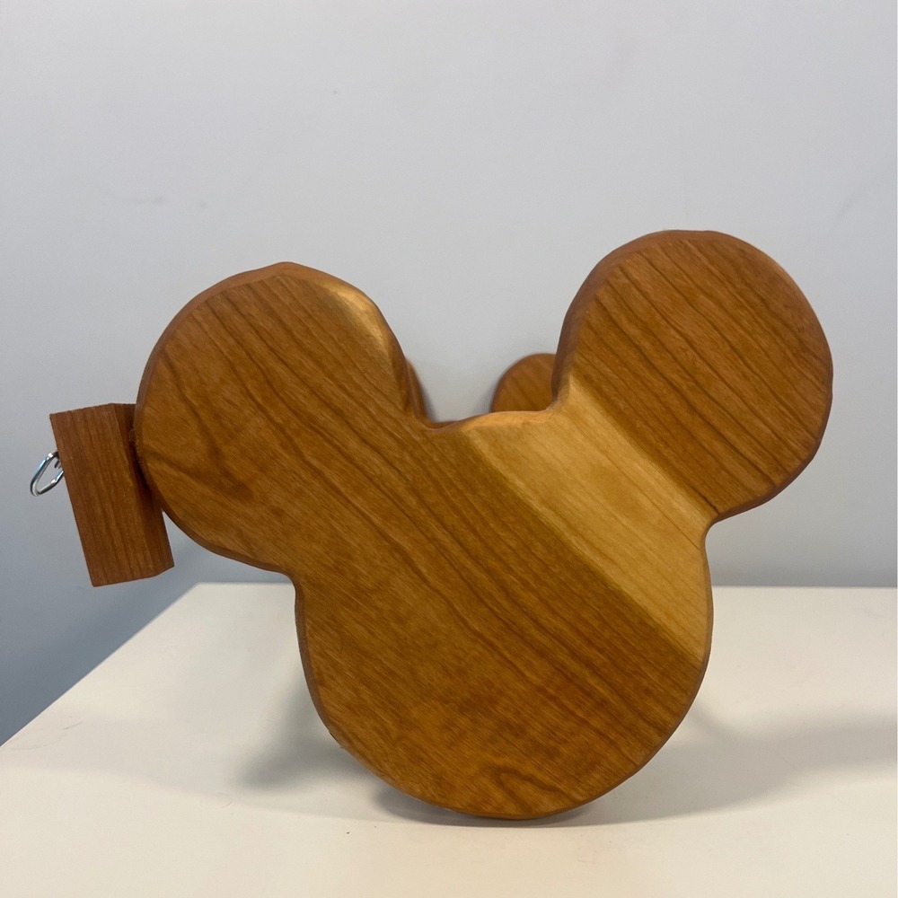 Vintage Mickey Mouse Warm Wood Wall Multi Purpose Towel Rack 15" Cottagecore 90s